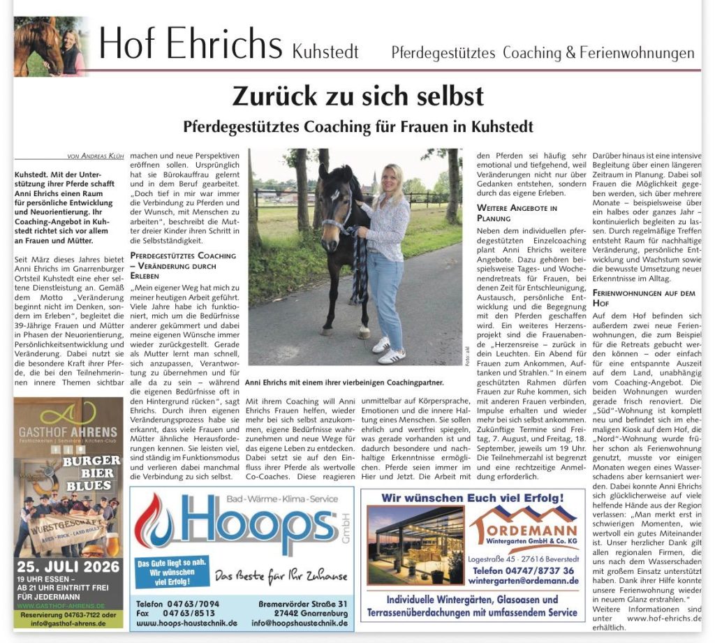 Zeitungsbericht Bremervörder und OHZ Anzeiger 04.07.2026